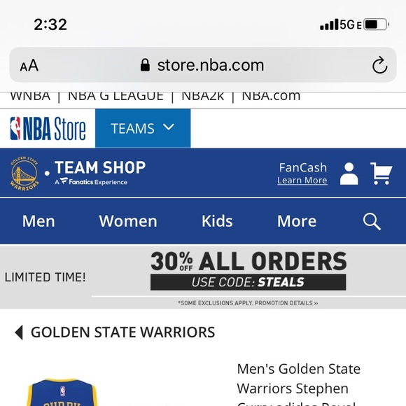 Adidas Steph Curry authentic home Jersey - Picture 2 of 7